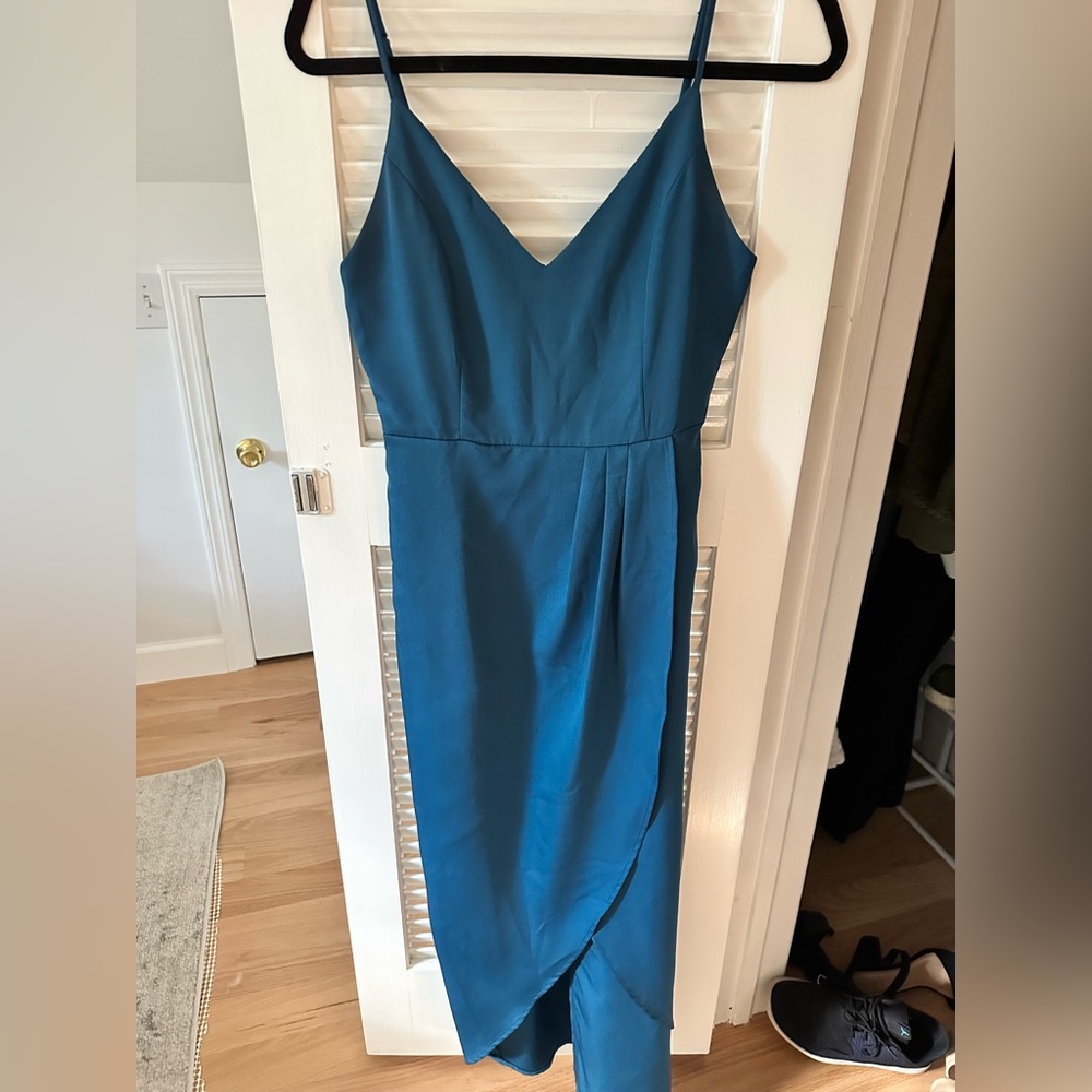 Blue wedding guest dress